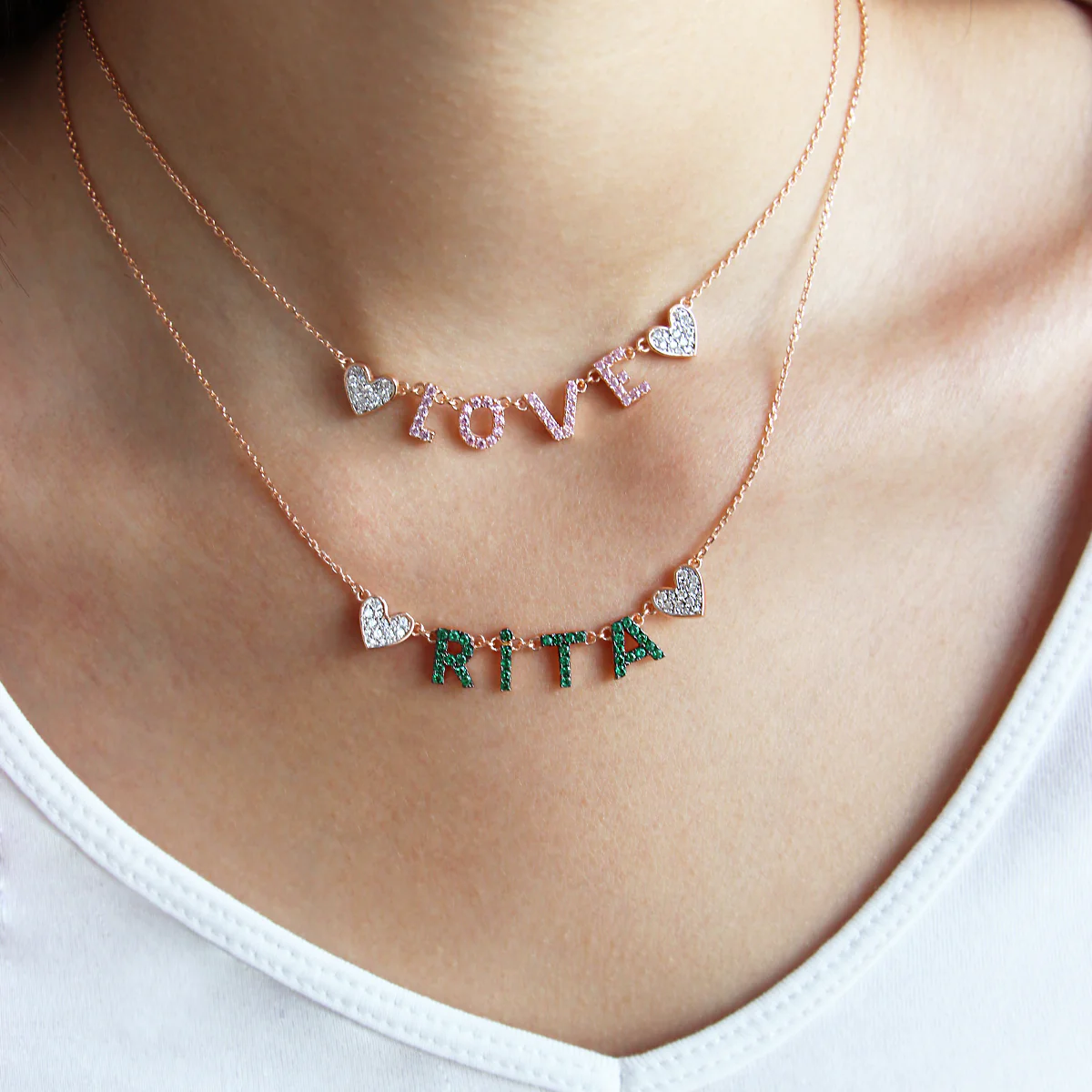 Girocollo Personalizzabile con Zirconi - Image 29